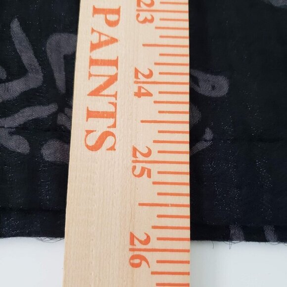 Chicos 0 Linen Silk Shirt Artsy Oversized Black Button Front Womens Size XS - Picture 10 of 10